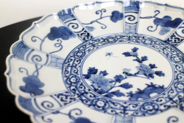 [IMPERIAL HOUSEHOLD PURVEYOR]KUTANI WARE HOJU KARAKUSA FLOWER & BIRD DESIGN / CHOZA YAMAMOTO