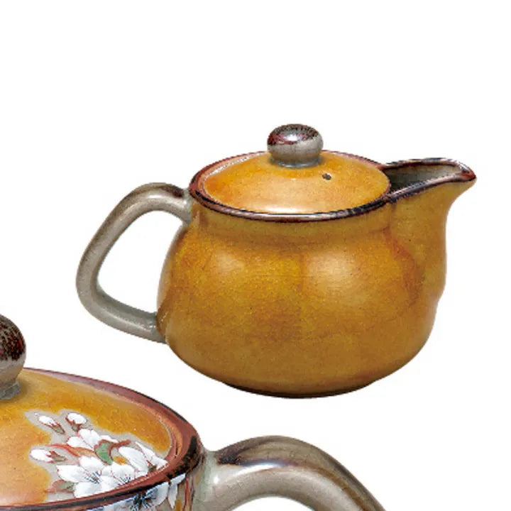 KUTANI JAPANESE TEA POT “YOSHIDAYA MOUNTAIN CHERRY BLOSSOMS AND BIRD” / BIZAN GAMMA