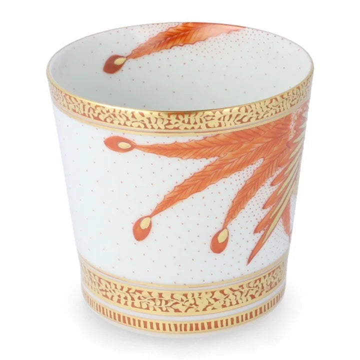 KUTANI WARE ROCK CUP (GOLD BROCADEHAND PHOENIX PATTERN)YOSHINORI FUKUDA