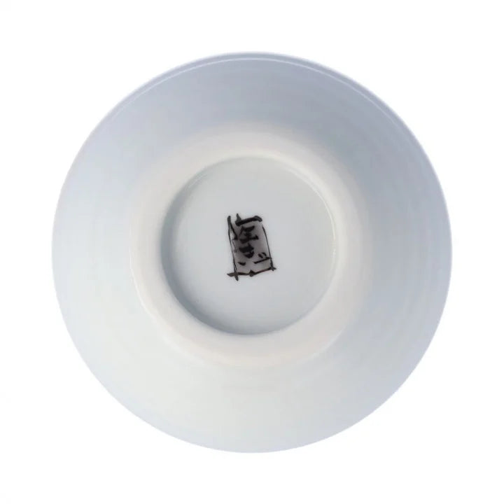 KUTANI YAKI ROUND SINGLE FLOWER VASE – TWIN SPARROWS MOTIF / TOSHIHITO NAKAMURA