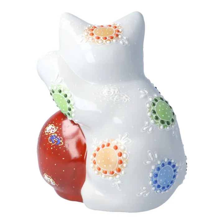 KUTANI WARE LUCKY CAT(DARUMA MANEKI-NEKO) SHIRO MORI