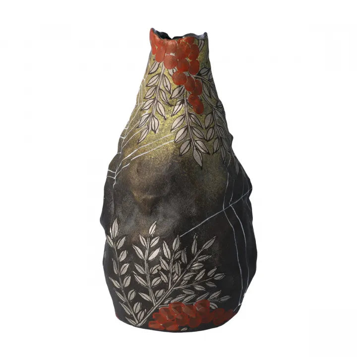 JAPANESE FLOWER VASE NANTEN DESIGN KUTANI /SAORI YAMAURA