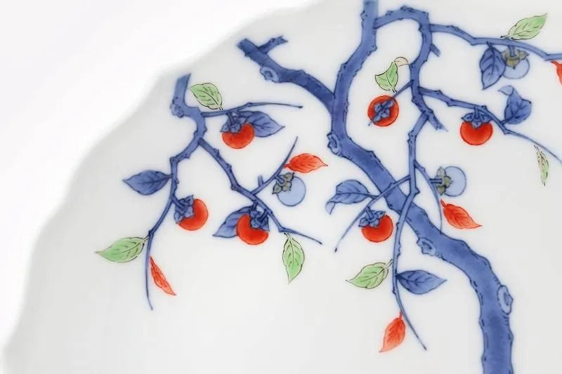 ARITA WARE DECORATIVE PLATE “KIKYO RIM SHODAI PATTERN” – KAKIEMON KILN (6-INCH)