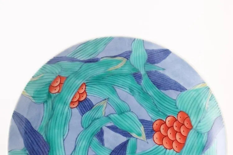 ARITA WARE “IRO-NABESHIMA OMOTO DESIGN PEDESTAL PLATE” – IMAEMON KILN