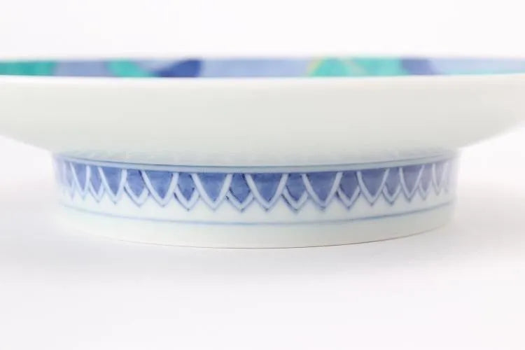 ARITA WARE “IRO-NABESHIMA OMOTO DESIGN PEDESTAL PLATE” – IMAEMON KILN