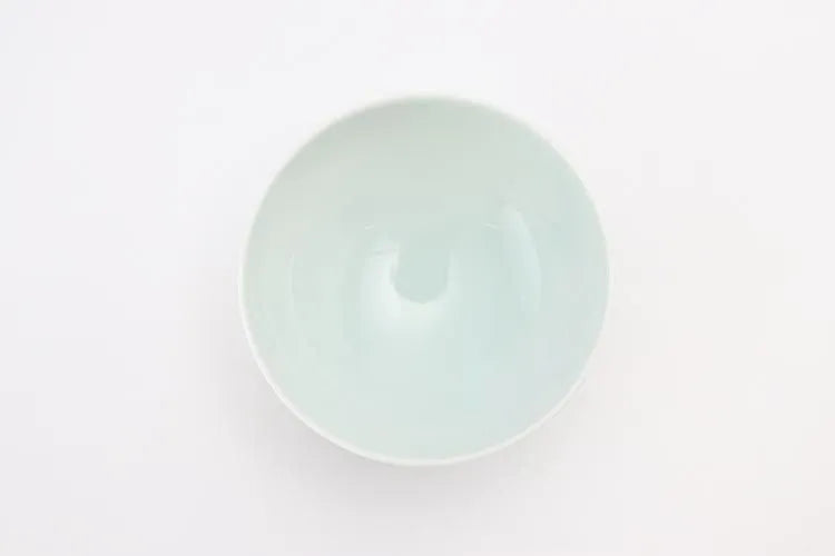 ARITA WARE JAPANESE RICE BOWL “AOI FLORAL DESIGN” / IMAEMON KILN