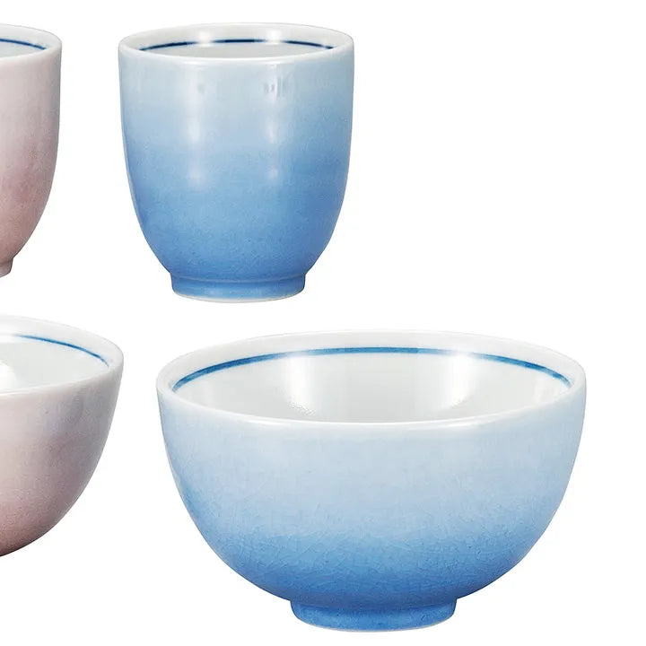 KUTANI WARE PAIR RICE BOWL SET YŪSAI