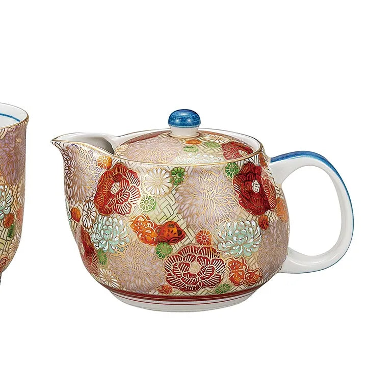 JAPANESE TEAPOT SET KUTANI HANAZUME(STRAINER)