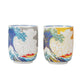 KUTANI WARE YUNOMI PAIR – HOKUSAI WAVE DESIGN (GIFT BOX)