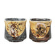 JAPANESE KUTANI PORCELAIN YUNOMI TEA CUP SET – FUJIN AND RAIJIN