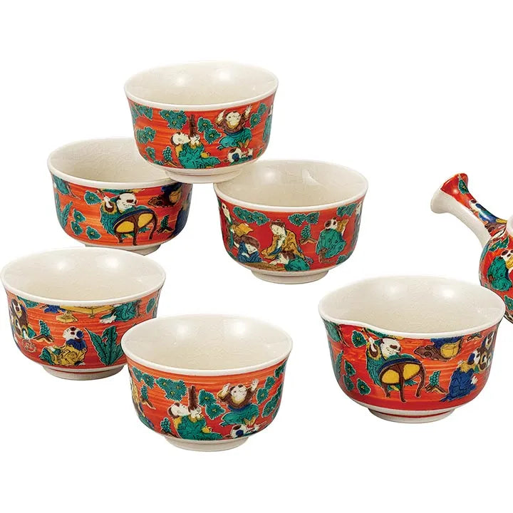 JAPANESE KUTANI PORCELAIN TEAPOT SET – MOKUBEI STYLE