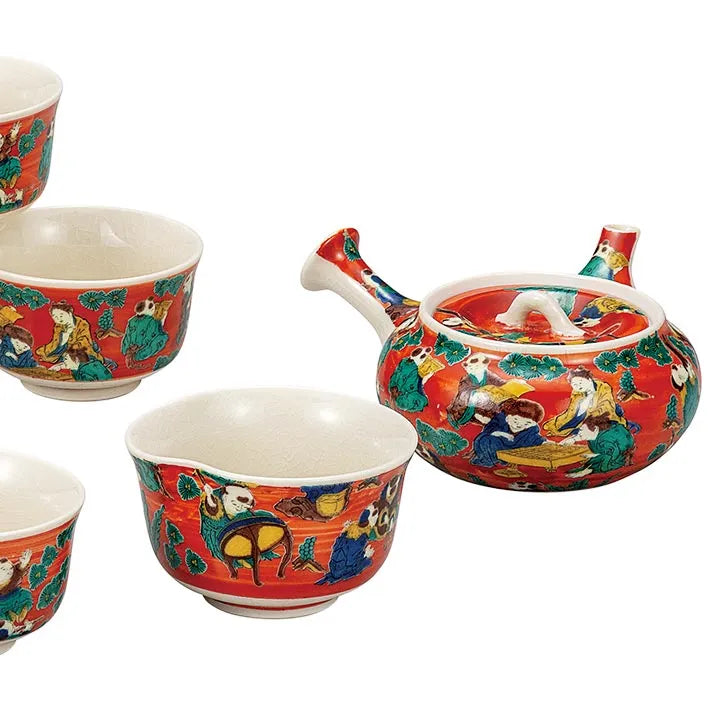 JAPANESE KUTANI PORCELAIN TEAPOT SET – MOKUBEI STYLE