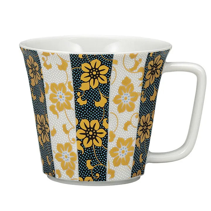KUTANI WARE MUG “TESSEN (CLEMATIS) DESIGN” – GIFT BOX INCLUDED