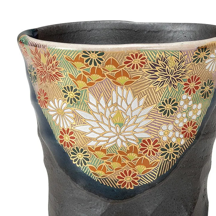 JAPANESE KUTANI PORCELAIN SHOCHU CUP SET (PAIR) – KIN HANAZUME DESIGN