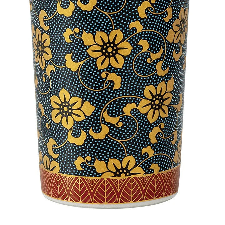 KUTANI FREE CUP BLUE TETSUSEN WITH RAISED ENAMEL