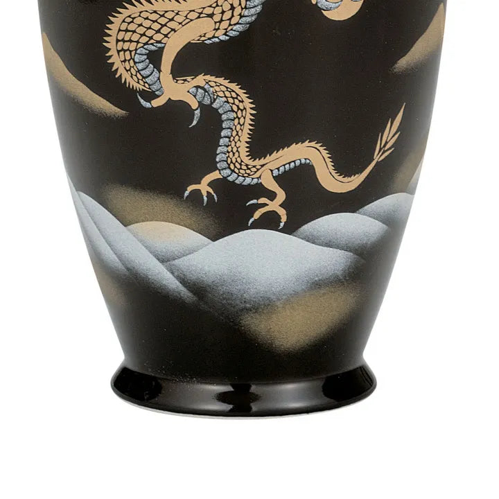 JAPANESE FLOWER VASE KUTANI ASCENDING DRAGON