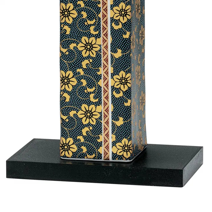 KUTANI WARE VASE – AOCHIBU TESSEN (CLEMATIS) WITH STAND