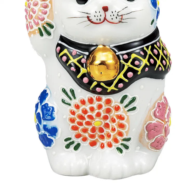 LUCKY CAT(MANEKI NEKO) KUTANI LUXURIOUS FLORAL PATTERN