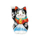 KUTANI WARE LUCKY CAT ‘SHIRO-FUJI’ – HAND-PAINTED MANEKI NEKO (WHITE MT. FUJI DESIGN