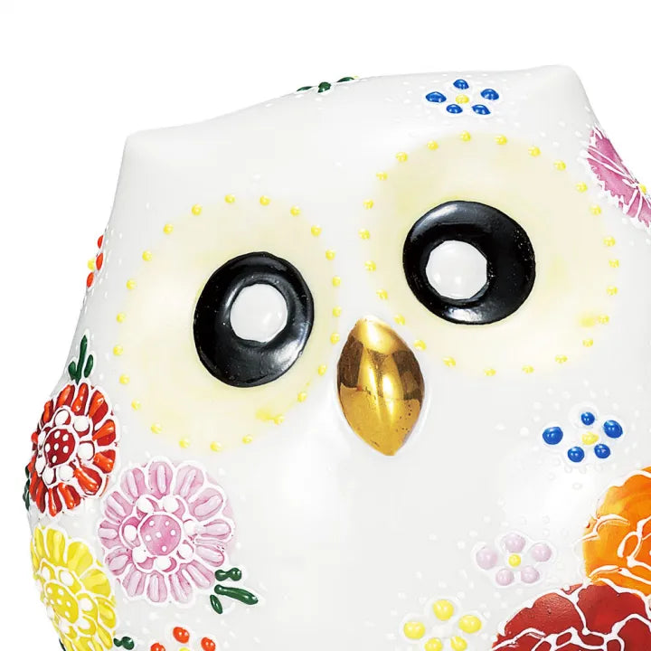 KUTANI WARE OWL FIGURINE HANAMORI