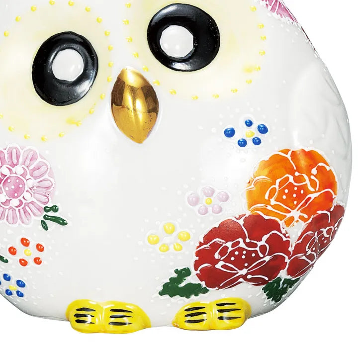 KUTANI WARE OWL FIGURINE HANAMORI