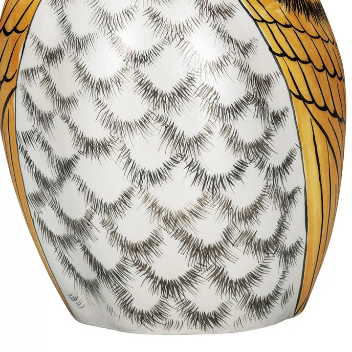 JAPANESE OWL FIGURINE KUTANI GOLD GILDING