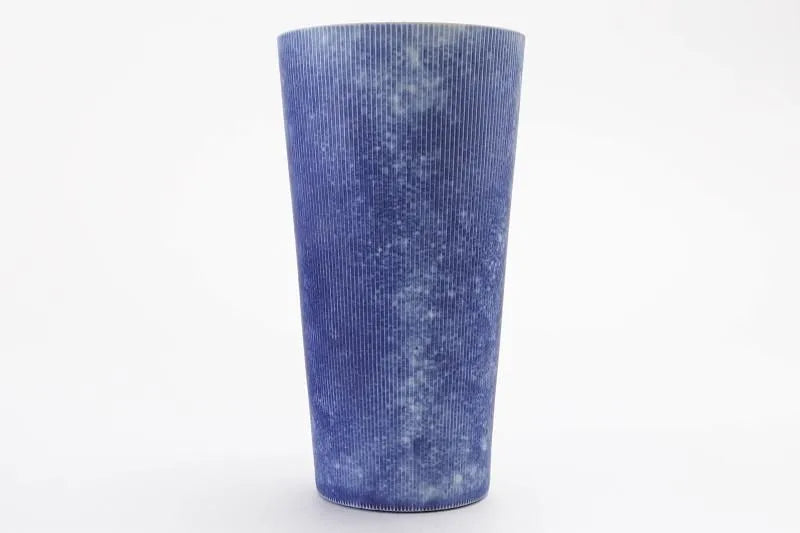 ARITA WARE COSMOS BLAST FINE-STRIPED TUMBLER / RISO KILN