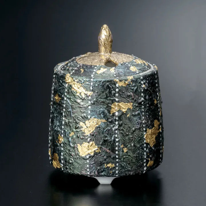 JAPANESE KUTANI PORCELAIN INCENSE BURNER GREEN GLAZE – KAZUYOSHI KITAMURA