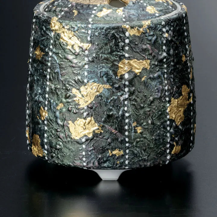 JAPANESE KUTANI PORCELAIN INCENSE BURNER GREEN GLAZE – KAZUYOSHI KITAMURA