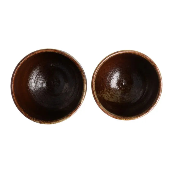 KUTANI WARE “GOLDEN CLOUD & SAKURA MT. FUJI” COUPLE SET BY YOSHINORI FUKUDA – JAPANESE CERAMIC GIFT BOXED