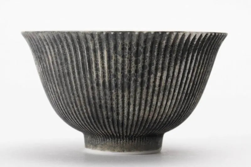 ARITA WARE MOONSURFACE SENCHA TEA CUP WITH SAUCER / RISO KILN