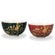 KUTANI RICE BOWL PAIR SET – KINRANDE GOLD HAND-PAINTED BY TAISHI KILN, IN GIFT BOX