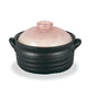JAPANESE KUTANI RICE POT FOR 2 CUPS, SILVER DECORATIVE GLAZE IN PINK, PREMIUM BOX
