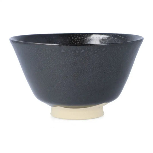 KUTANI WARE MATCHA BOWL “MORIKIN MITSUFUJI KARAKUSAMON SHIROCHIBU” / KINGYOKU NAKATA