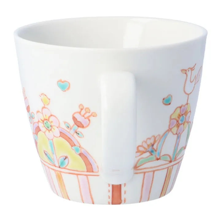 KUTANI WARE MUG CUP “FLOWER PARK” / GINSYUU KILN