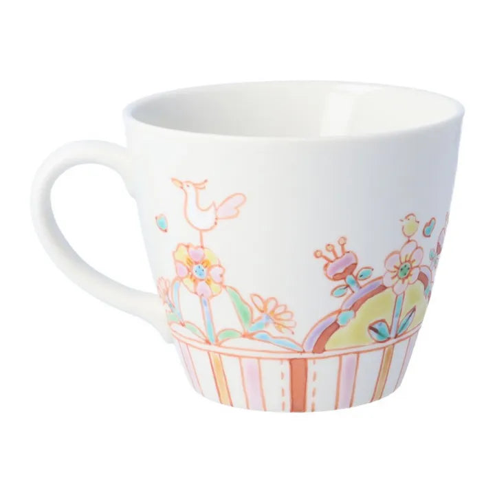 KUTANI WARE MUG CUP “FLOWER PARK” / GINSYUU KILN