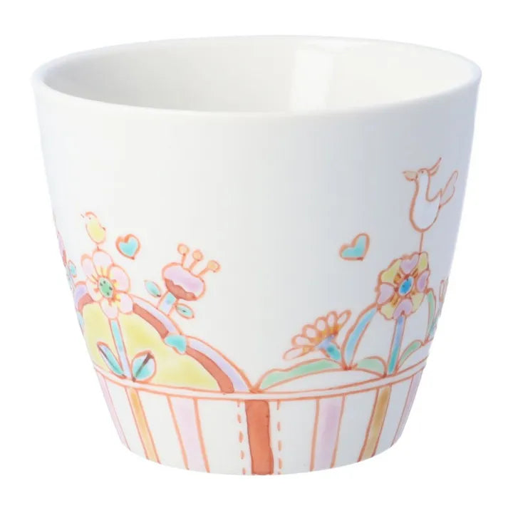 KUTANI WARE MUG CUP “FLOWER PARK” / GINSYUU KILN