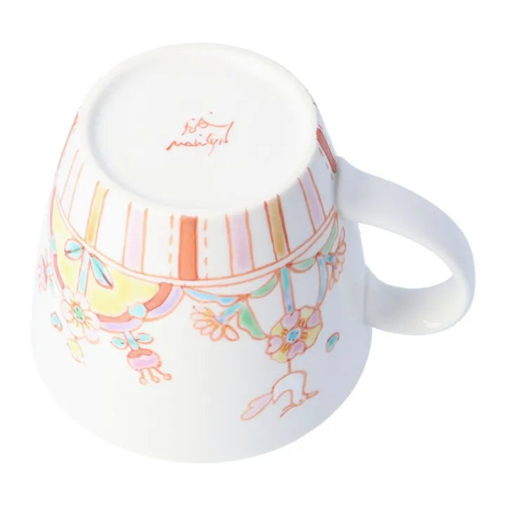 KUTANI WARE MUG CUP “FLOWER PARK” / GINSYUU KILN