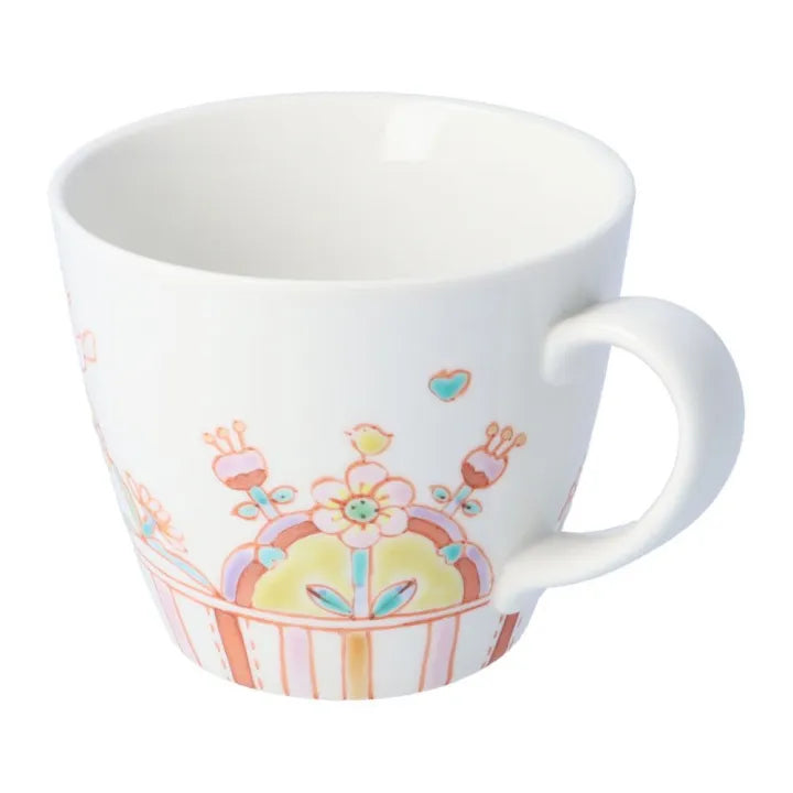 KUTANI WARE MUG CUP “FLOWER PARK” / GINSYUU KILN