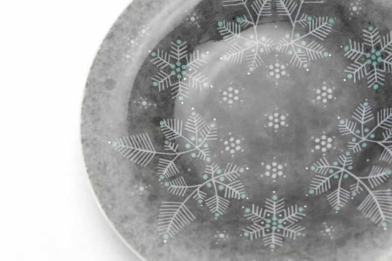 ARITA WARE LIGHT GRAY SUMI-HAJIKI SNOW PATTERN COFFEE CUP / IMAEMON KILN