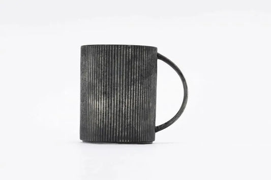 ARITA WARE MOON SURFACE FINE RIBBED MUG/ RISO KILN