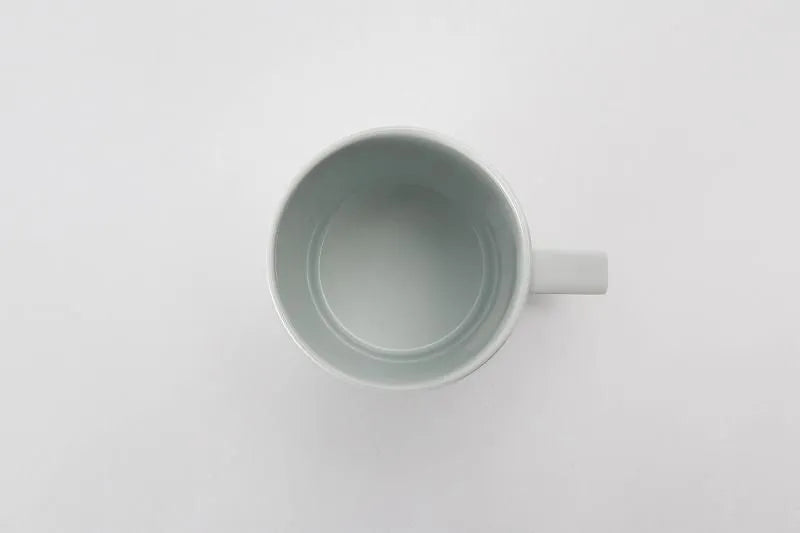 ARITA WARE WHITE PORCELAIN FINE-STRIPED MUG / RISO KILN