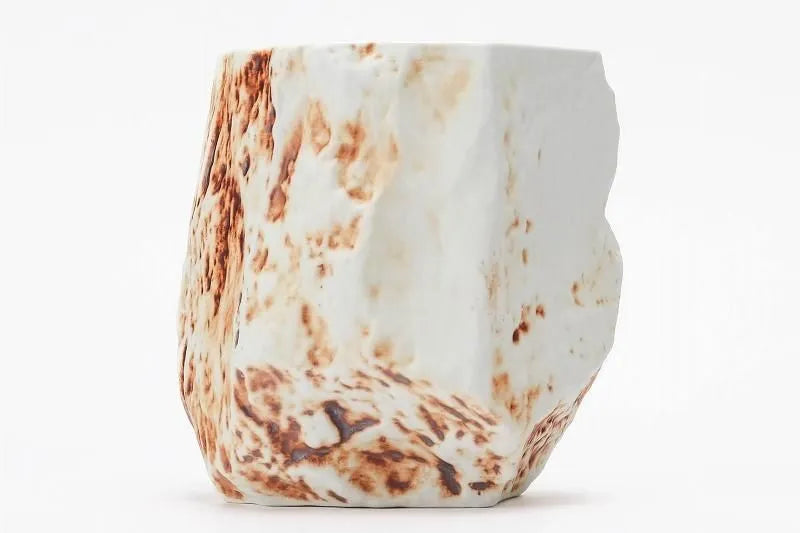 ARITA WARE RUST-SPRAY PORCELAIN STONE CUP / RISO KILN