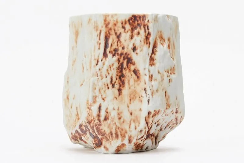 ARITA WARE RUST-SPRAY PORCELAIN STONE CUP / RISO KILN