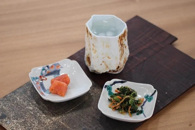 ARITA WARE RUST-SPRAY PORCELAIN STONE CUP / RISO KILN