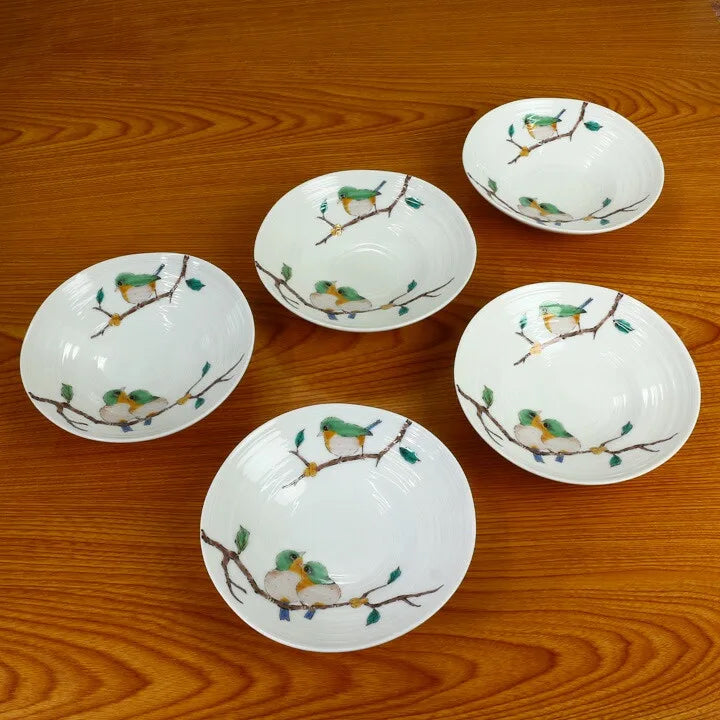 KUTANI WARE SET OF DEEP PLATES MEJIRO/SEIKOU KLIN