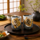 KUTANI WARE YUNOMI TEA CUP SET – FUJIN AND RAIJIN
