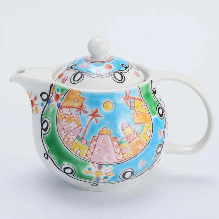 KUTANI WARE ROUND POT(FESTIVAL) /GINSYUU KILN