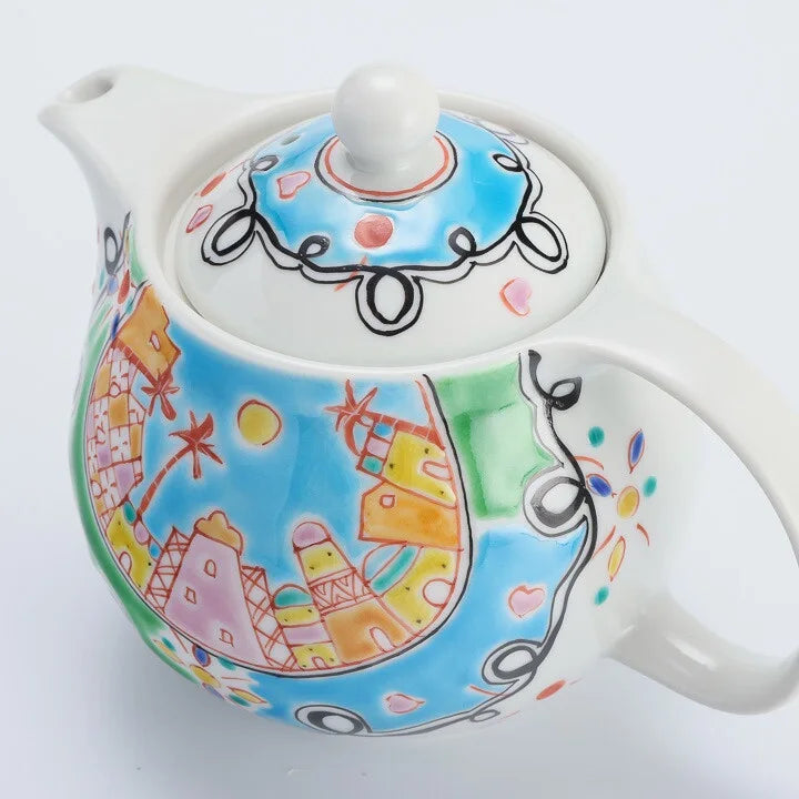 KUTANI WARE ROUND POT(FESTIVAL) /GINSYUU KILN