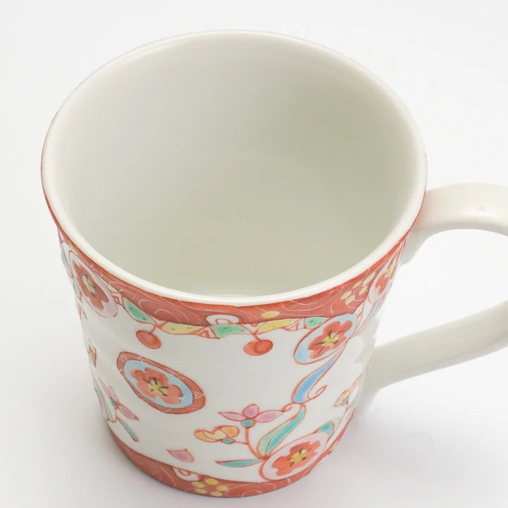 KUTANI JAPANESE MUG CUP MUG PALACE OF FLOWERS /GINSYUU KLIN